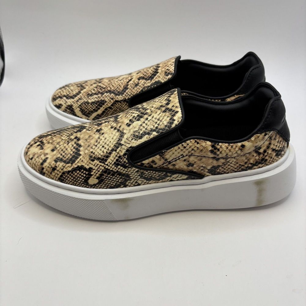 Rebecca Minkoff Eliza Leather Slip-On Sneakers Snakeskin Size 6 Women's New $250